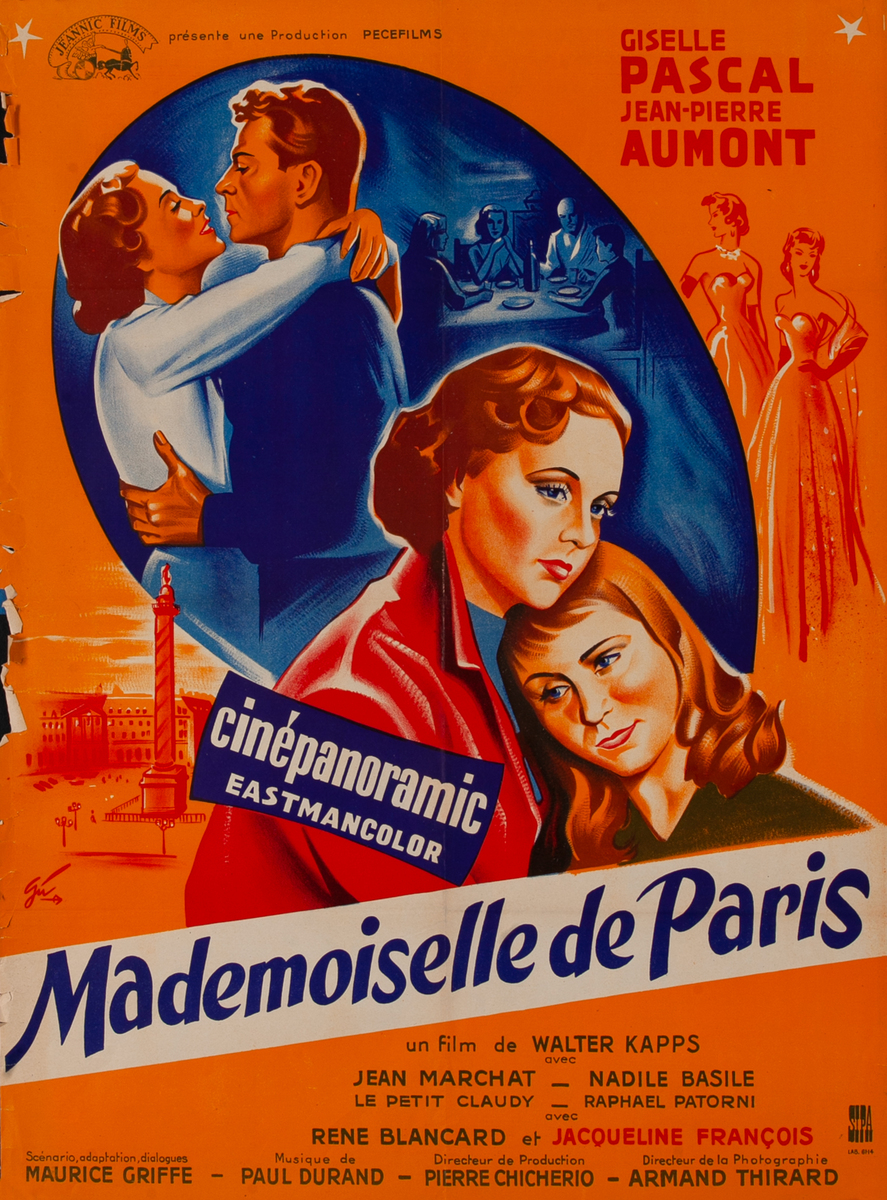 Mademoiselle de Paris, German Movie Poster 