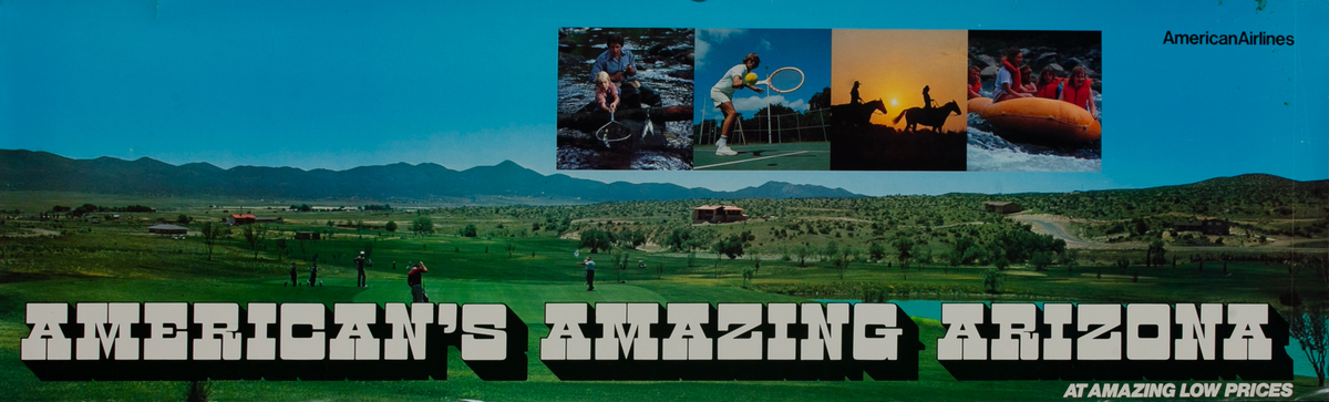 American Airlines American’s Amazing Arizona Travel Poster Golf