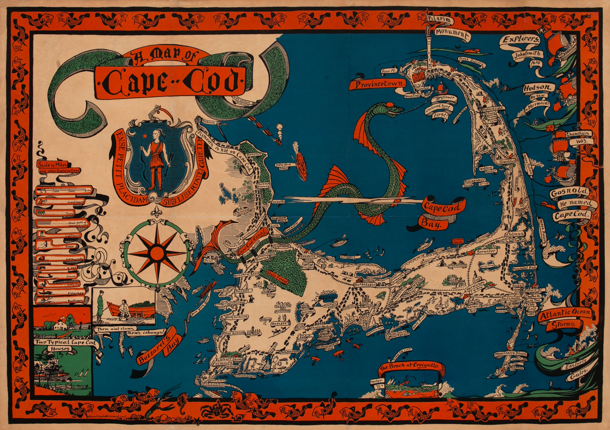 Illustrated Map of Cape Cod