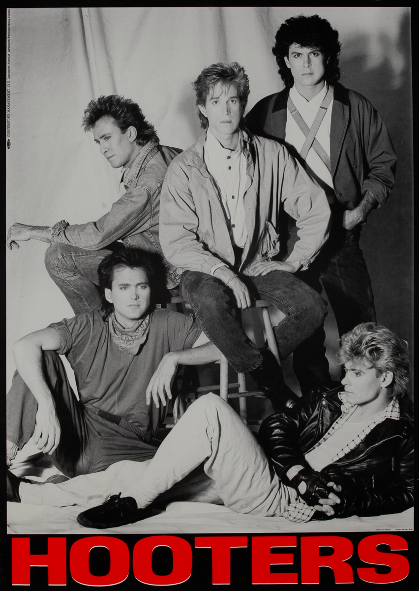 The Hooters Band B&W Photo Poster