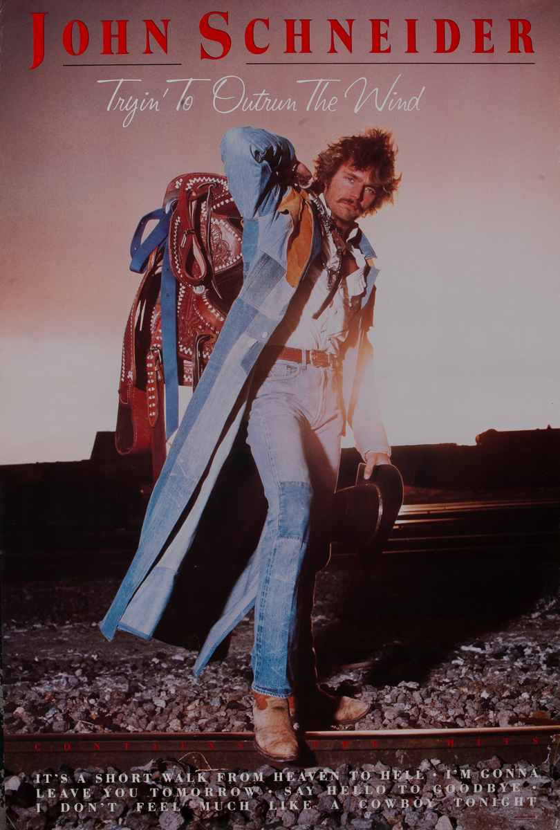 John Schneider Tryin' to Outrun the Wind  Music Poster