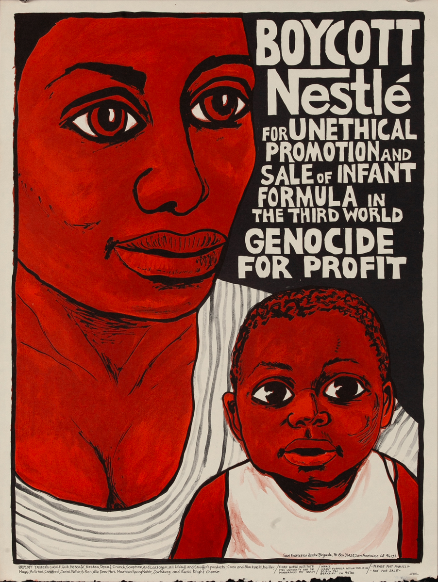 San Francisco Poster Brigade Boycott Nestle Protest Poster