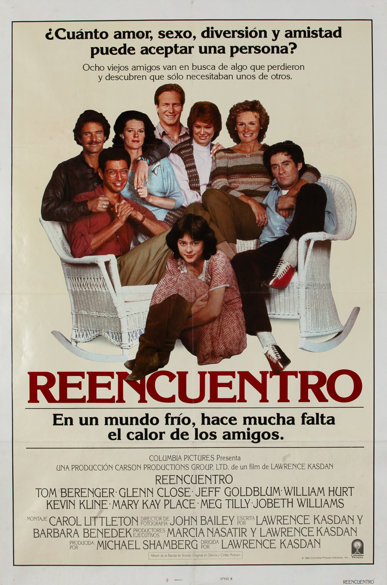 The Big Chill, 1 Sheet Spanish Movie Poster
