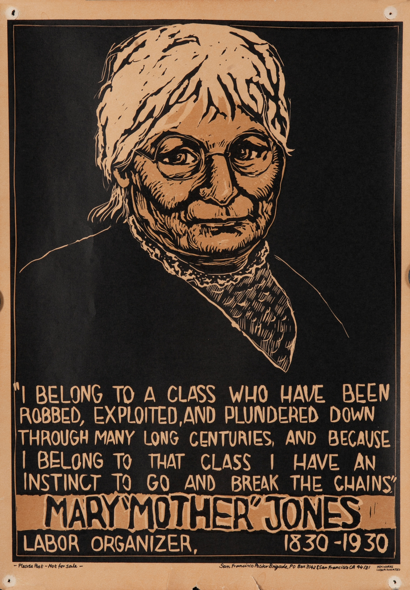 Mary Mother Jones San Francisco Poster Brigade Protest Poster