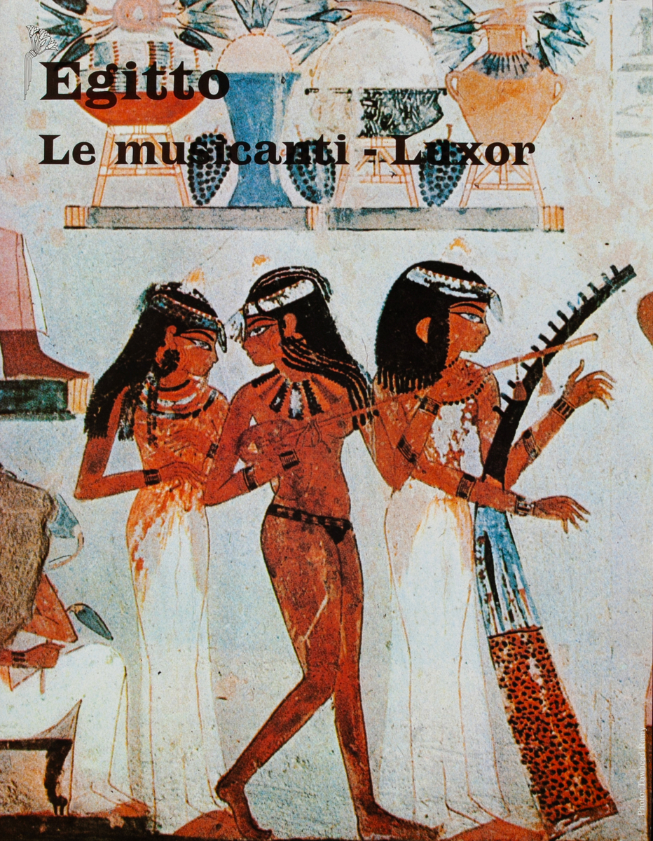 Egitto Italian Language Egyptian  Travel Poster Musicians from the Tomb of Nakht 