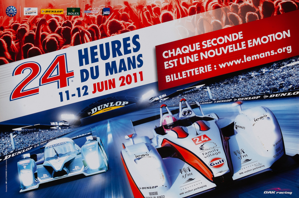 24 hours Le Mans 2011 Original Racing Poster