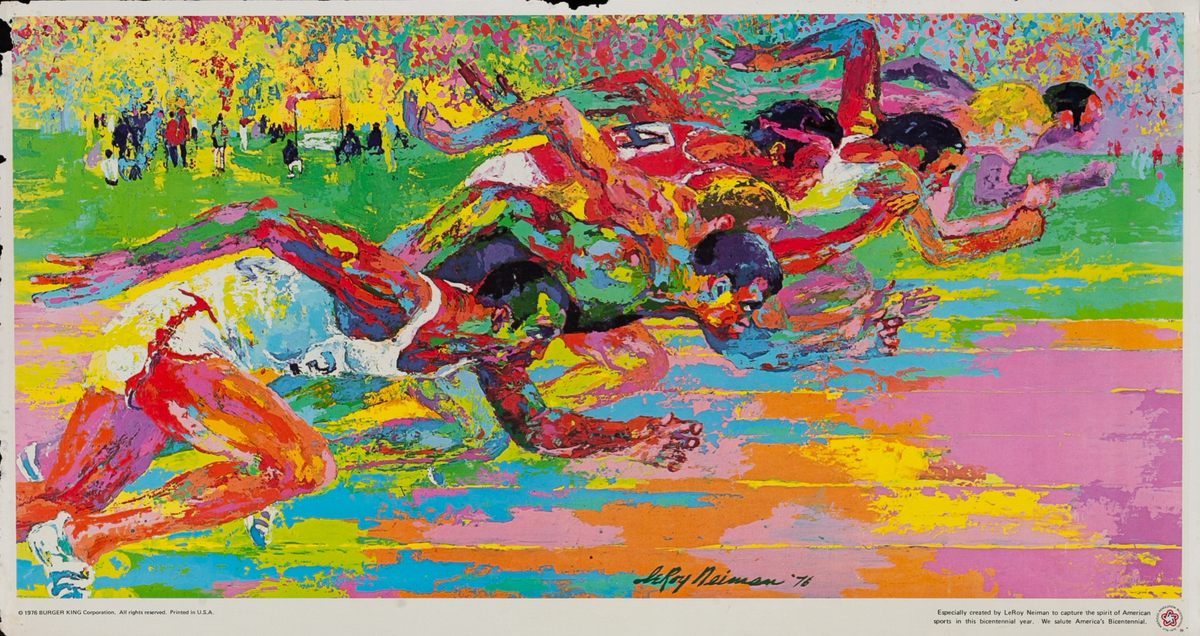 Bicentennial Spirit of American Sports Poster Track and Field