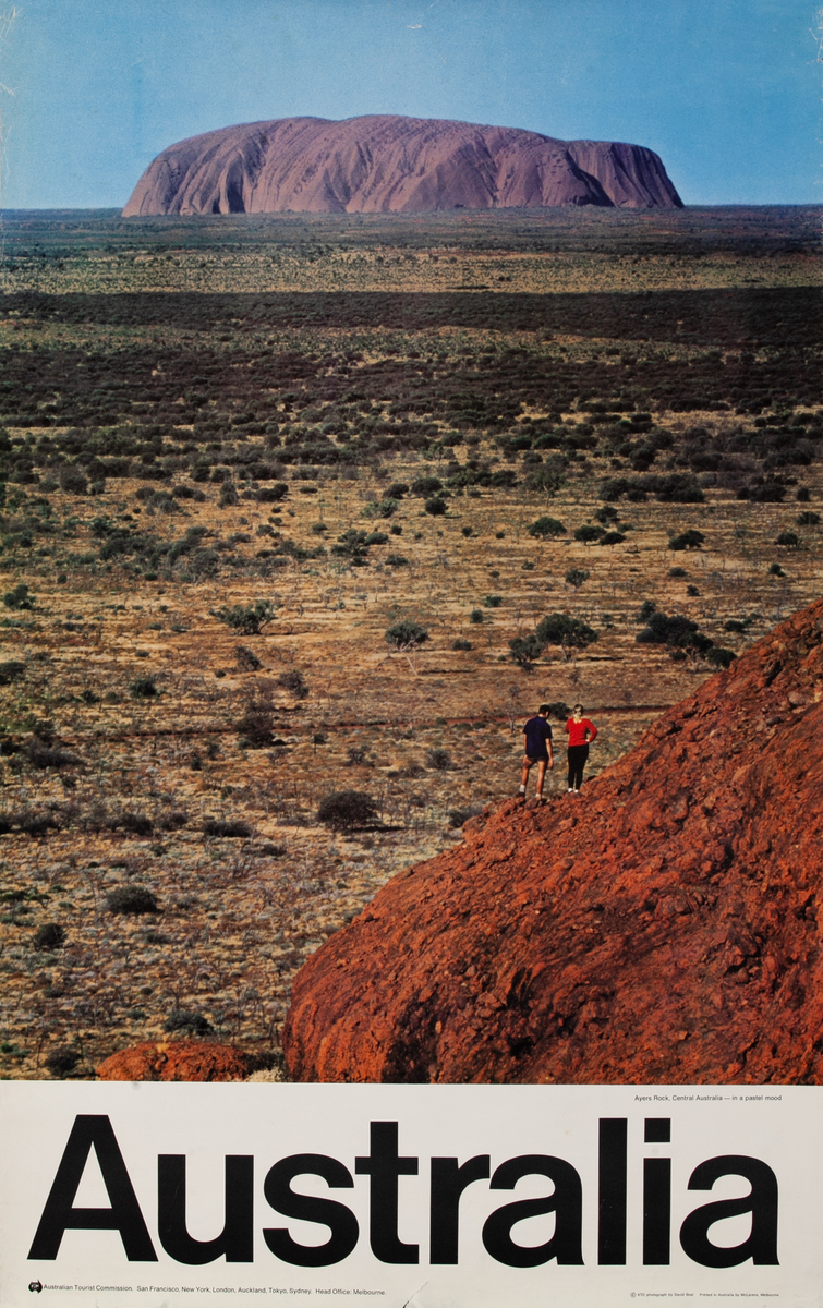 Australia Ayera Rock Travel Poster 