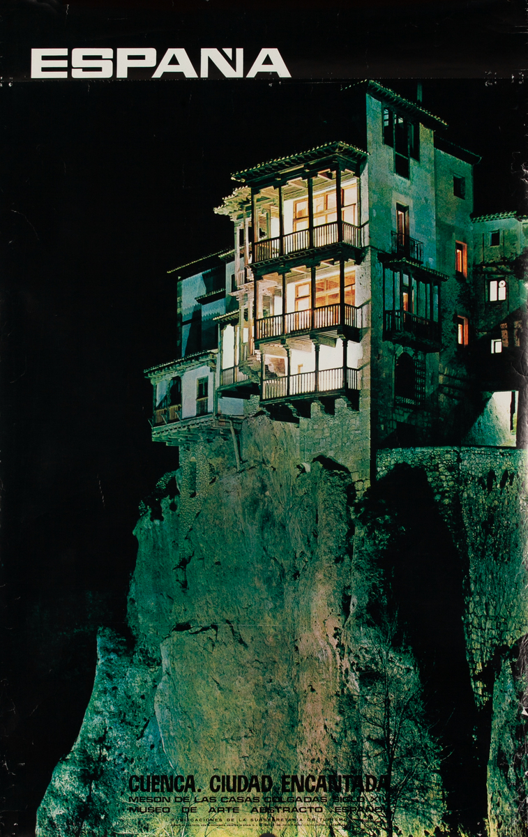 Espana Spain Cuenca The Enchanted City Travel Poster