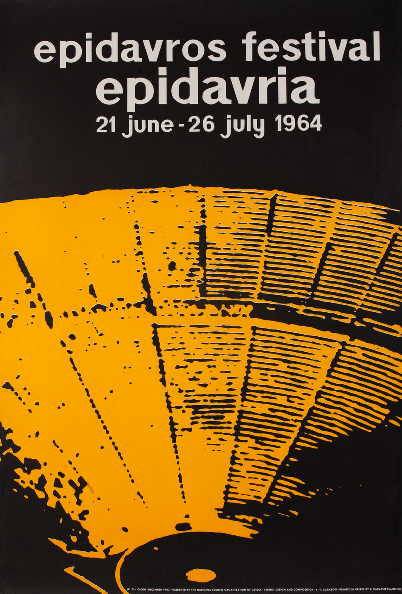 Epidavros Festival Epidavria Travel Poster