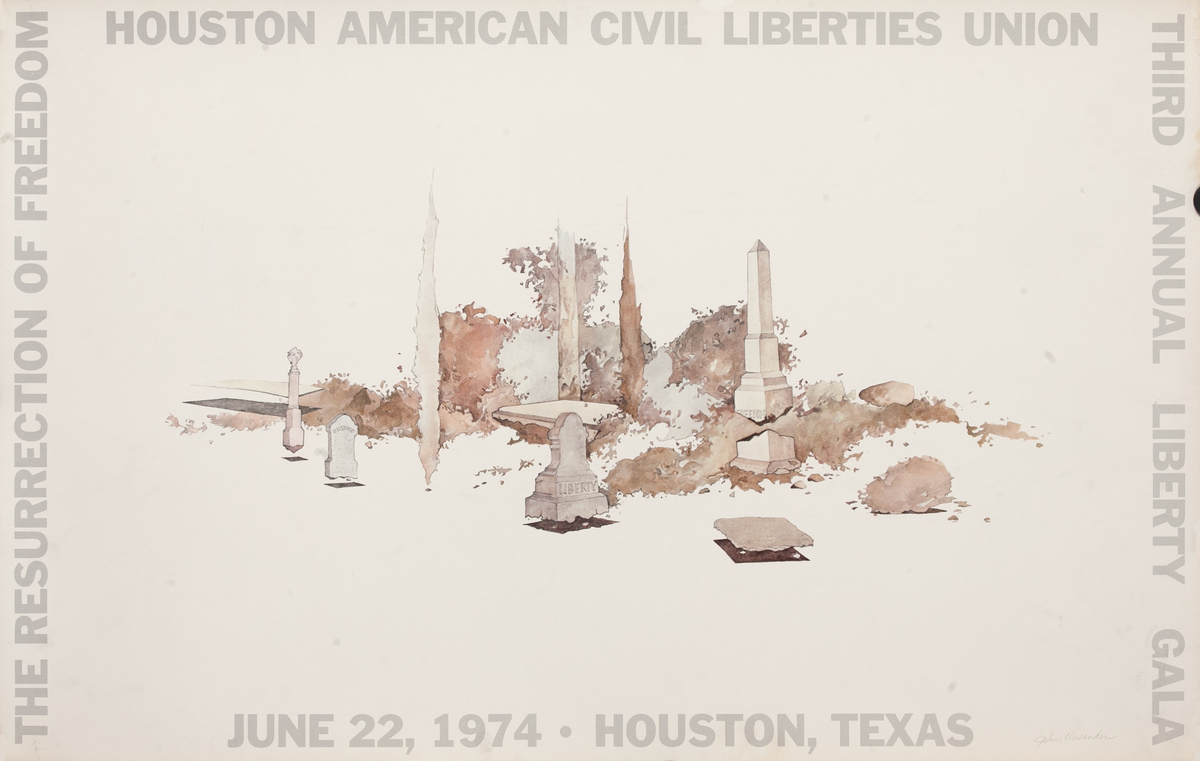 ACLU American Civil Liberties Union 3rd Annual Liberty Gala Poster