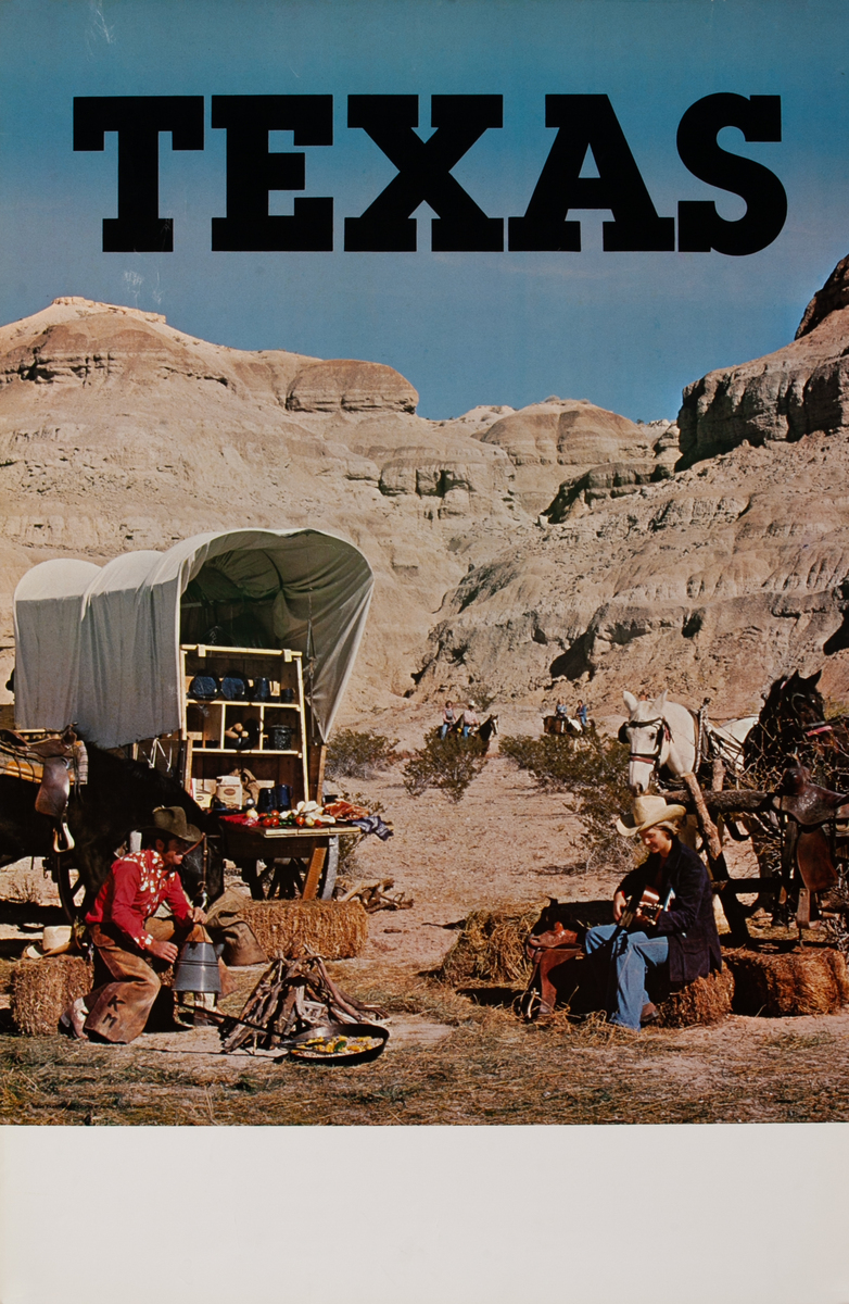 Texas Dude Ranch Travel Poster