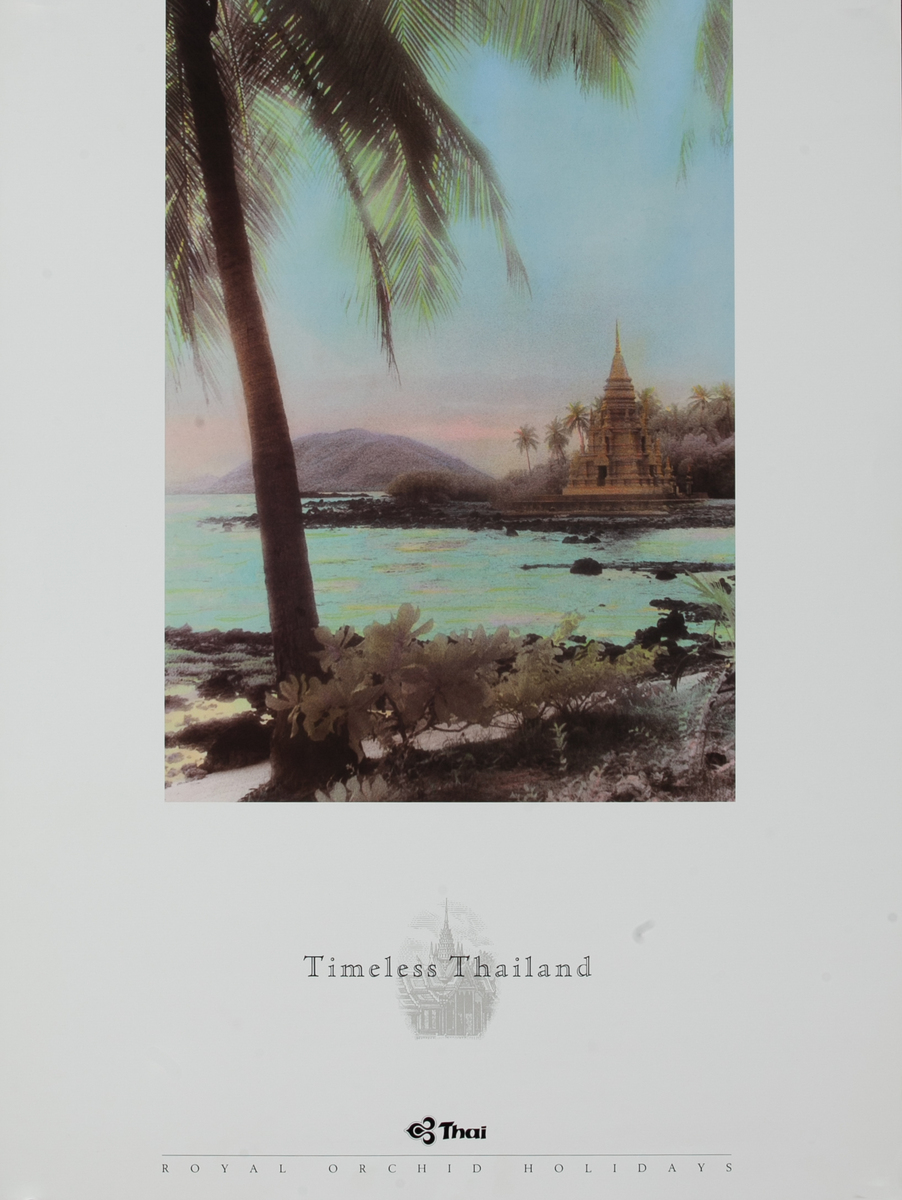 Thai Airlines Travel Poster Timelass Thailand