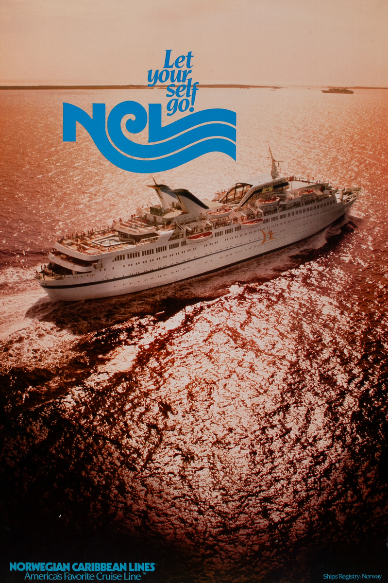 Let Yourself Go NCL Norwegian Cruise Lines Travel Poster