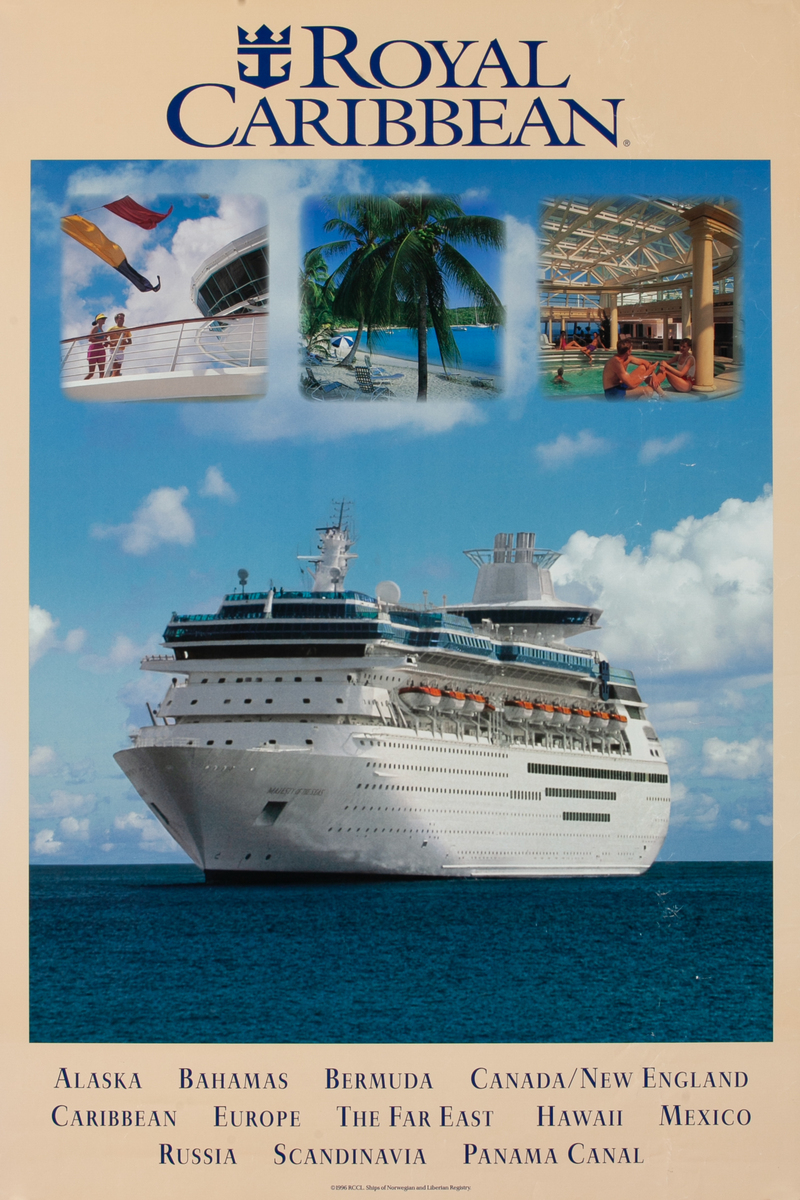 The Royal Caribbean Majesty of the Seas Cruise Line Travel Poster