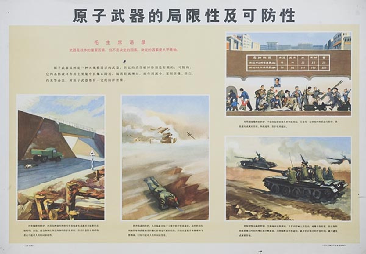 Citizens Underground Original Chinese Cultural Revolution Civil Defense Poster