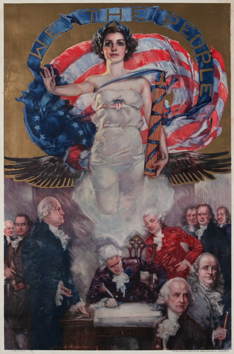 We the People Sesquicentennial of the U.S. Constitution Commemorative Poster