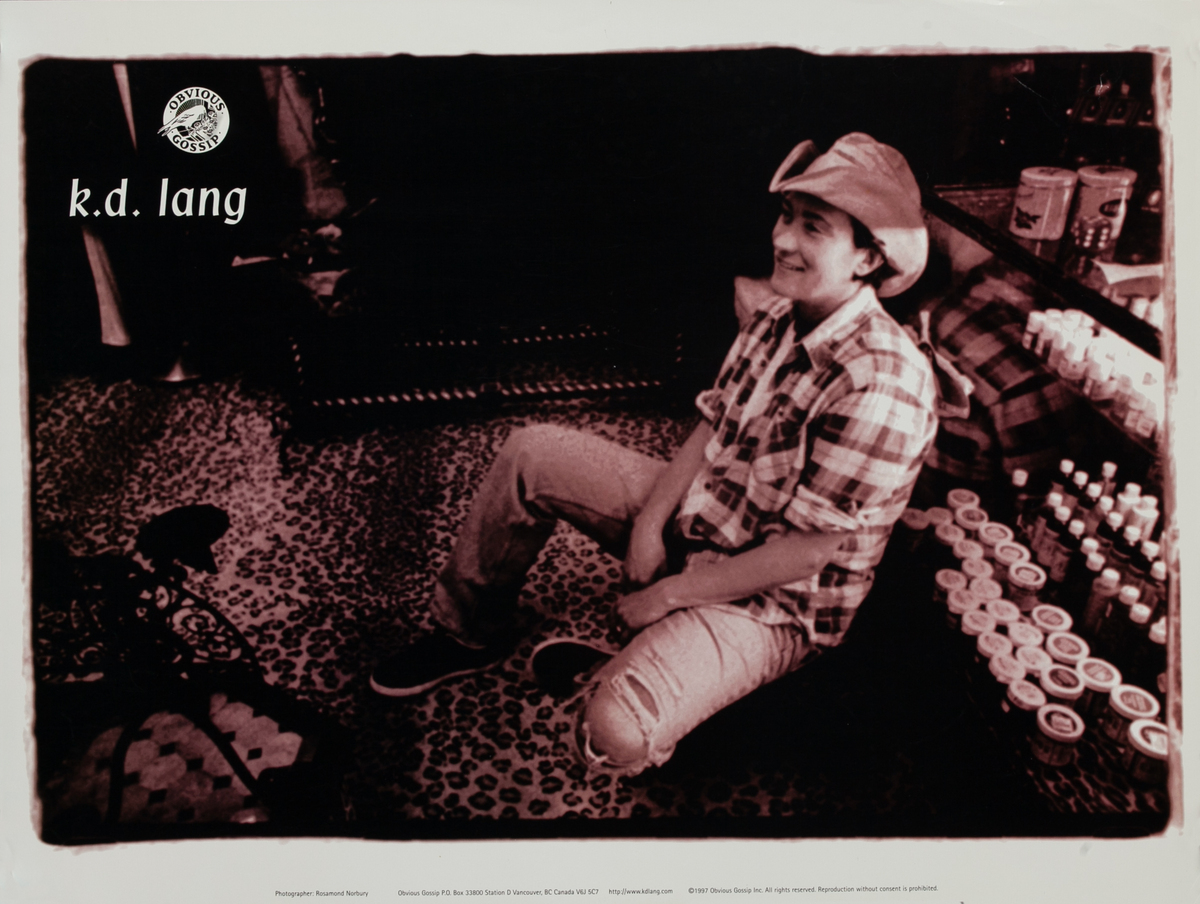 Obvious Gossip KD Lang Poster Cowboy Hat