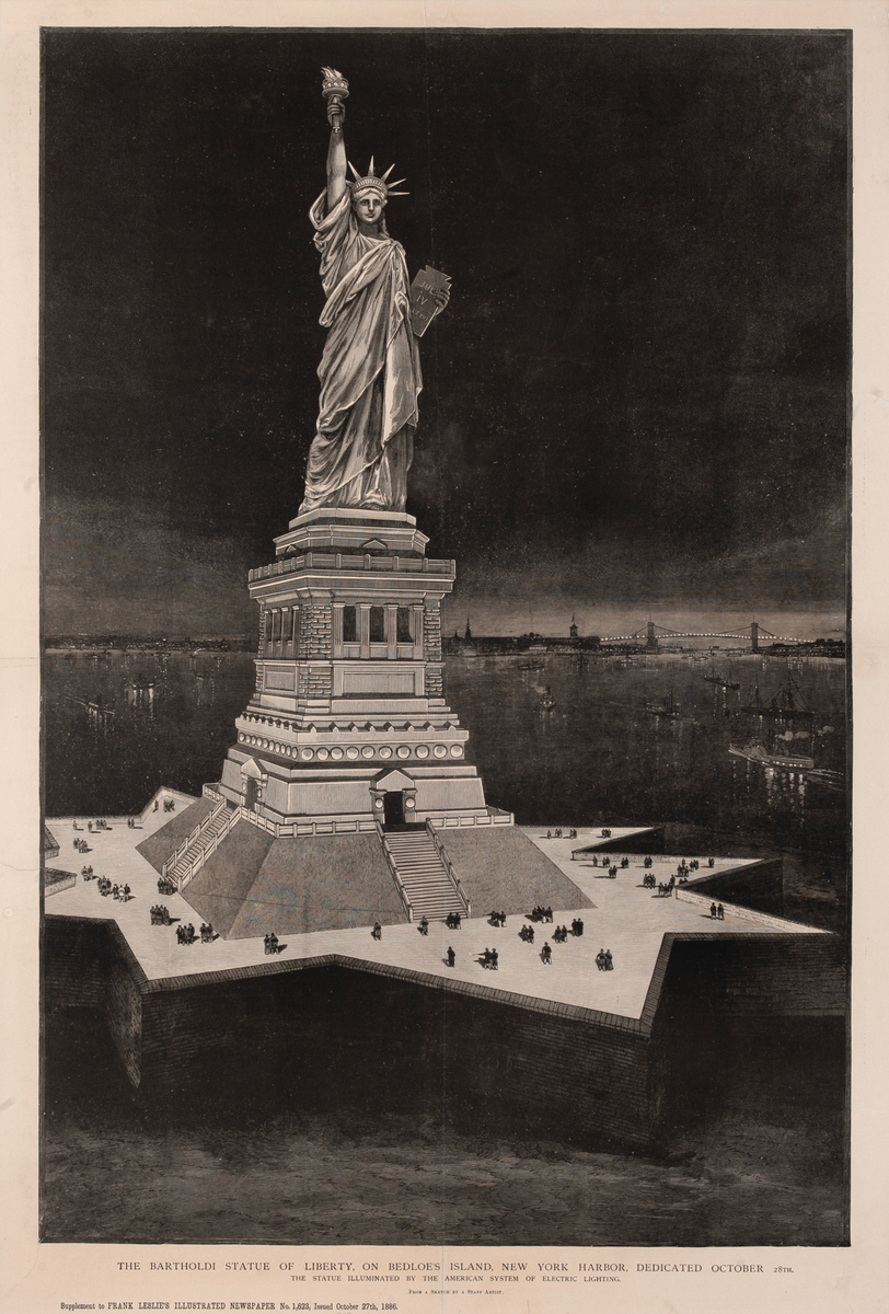Frank Leslie’s Statue Of Liberty Newspaper Poster