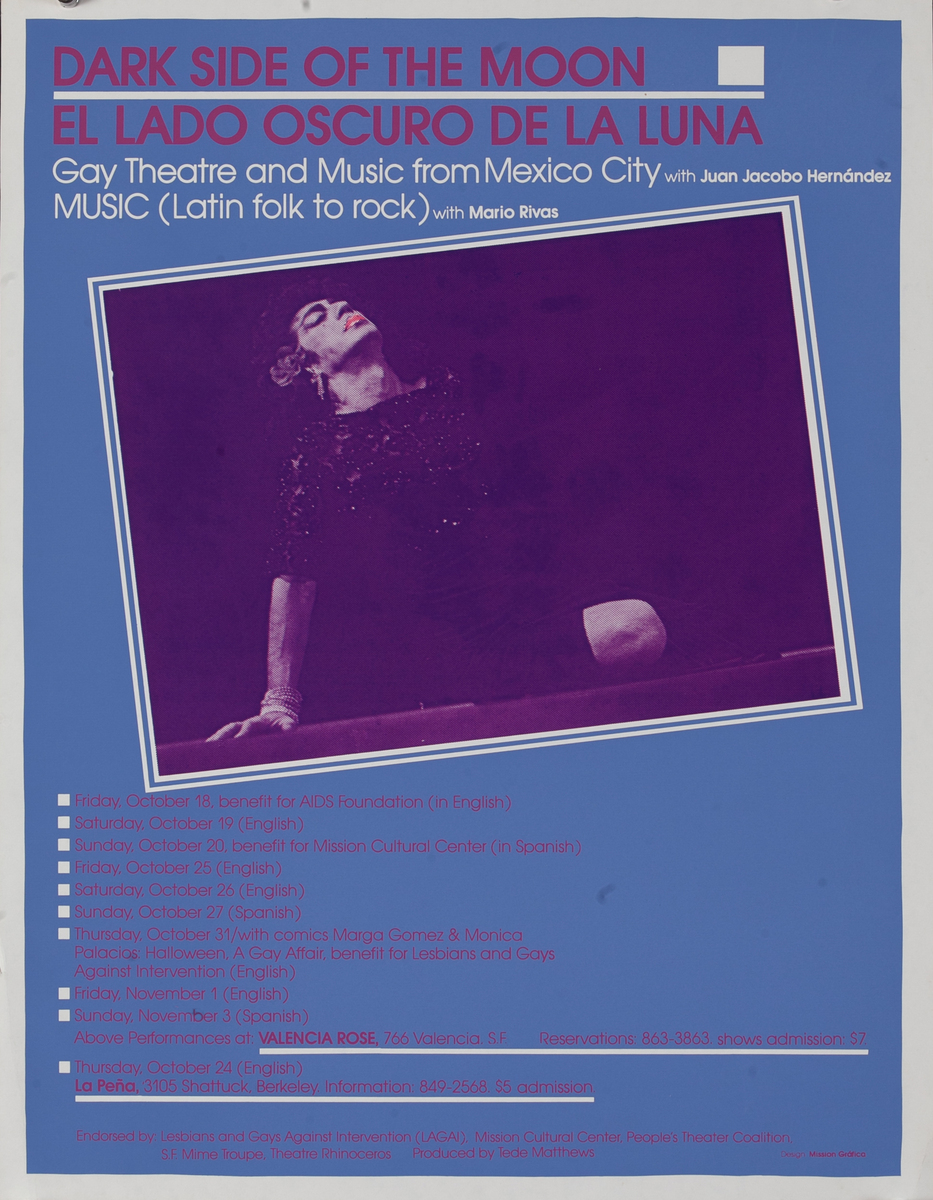 Dark Side Of the Moon El Lado Oscar de la Luna Gay Theatre and Music from Mexico City Poster