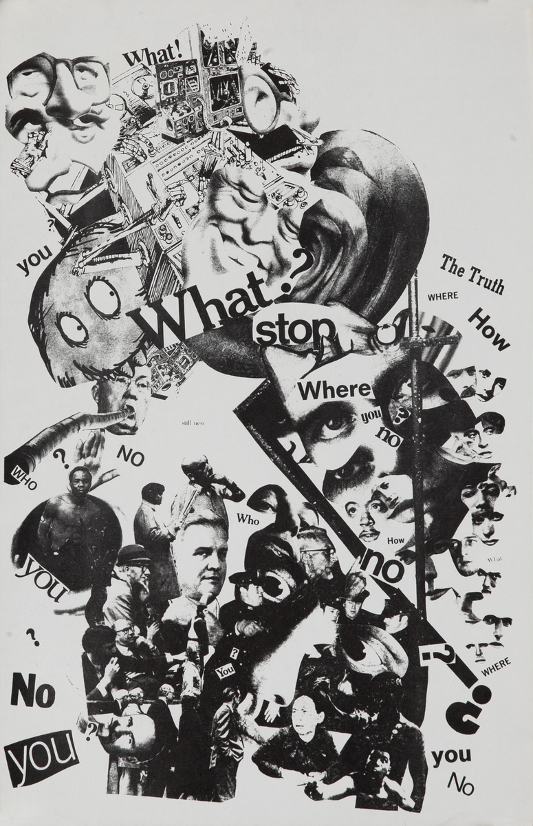 What Stop How No You  Vietnam War Protest Poster 