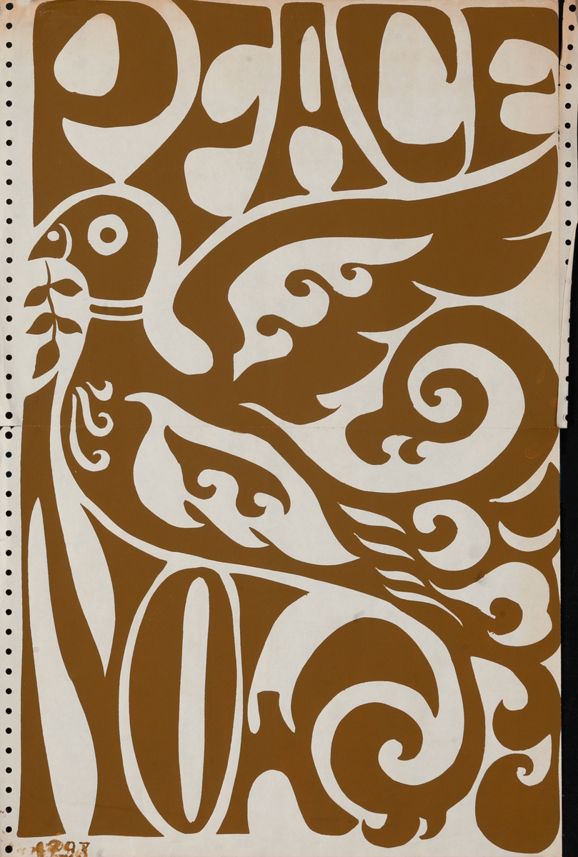Peace Now Vietnam War Protest Poster 