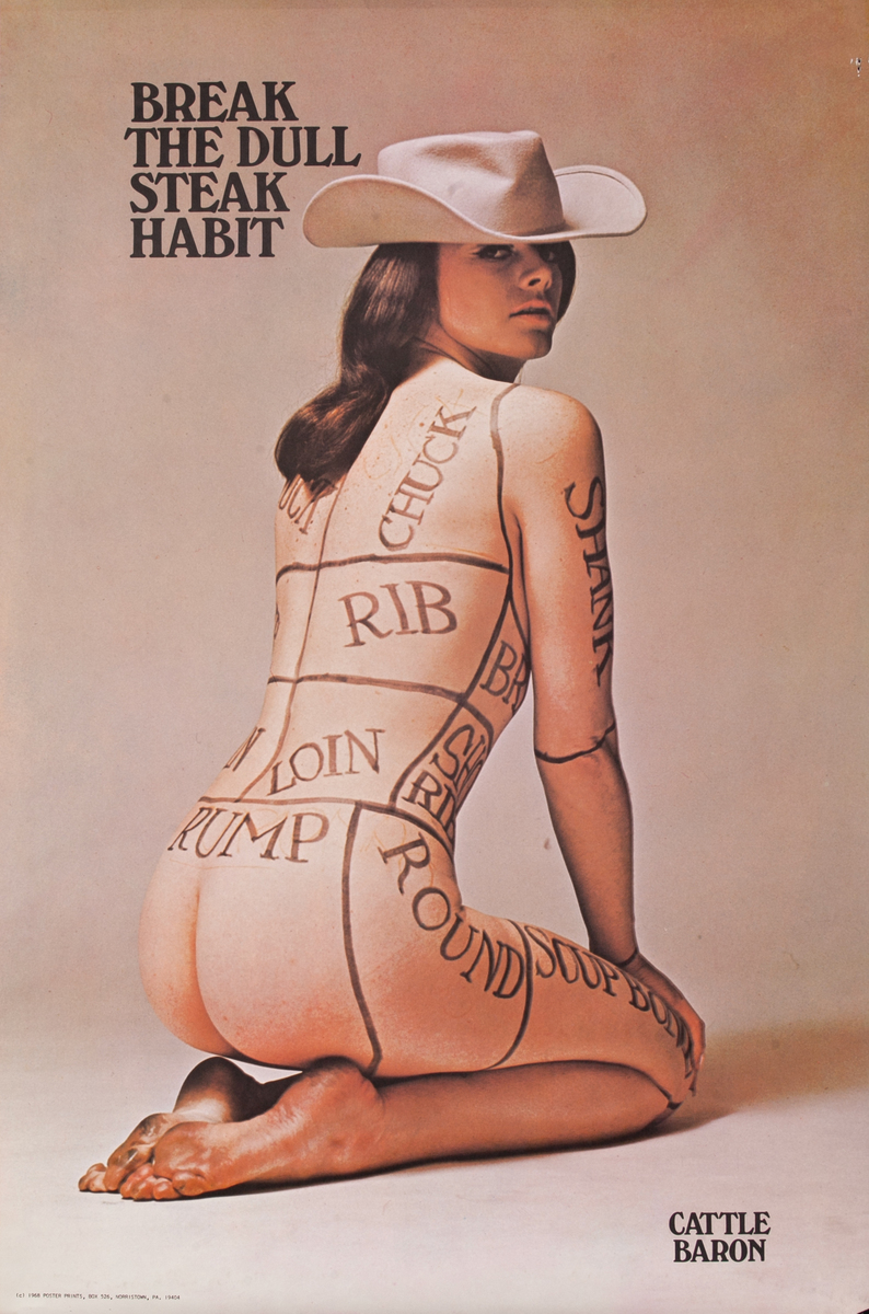 Break The Dull Steak Habit Cattle Baron Poster