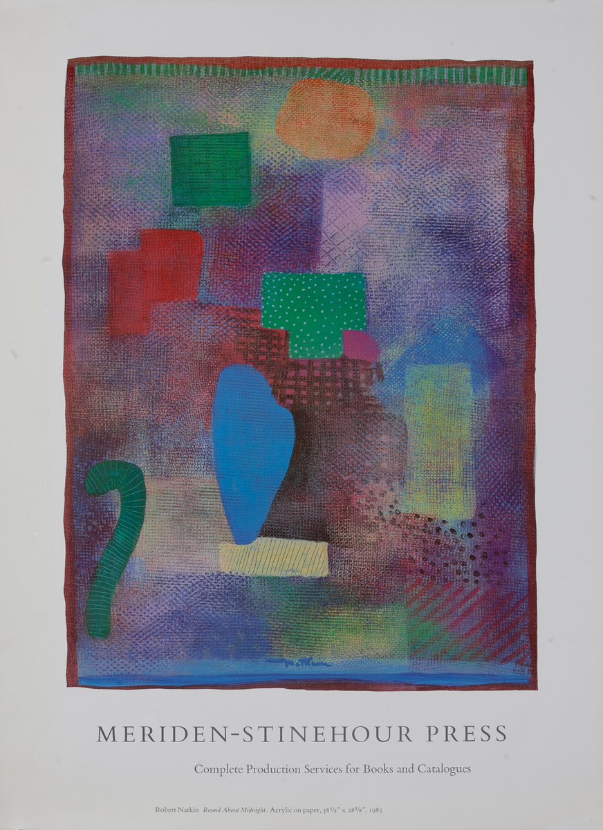 Meriden-Stinehour Press Printer’s Advertising Poster Abstract