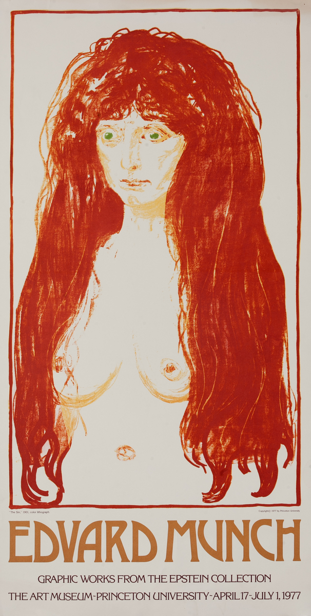 Edvard Munch Graphic Works From the Epstein Collection The Art Museum - Princeton University Exhibit Poster