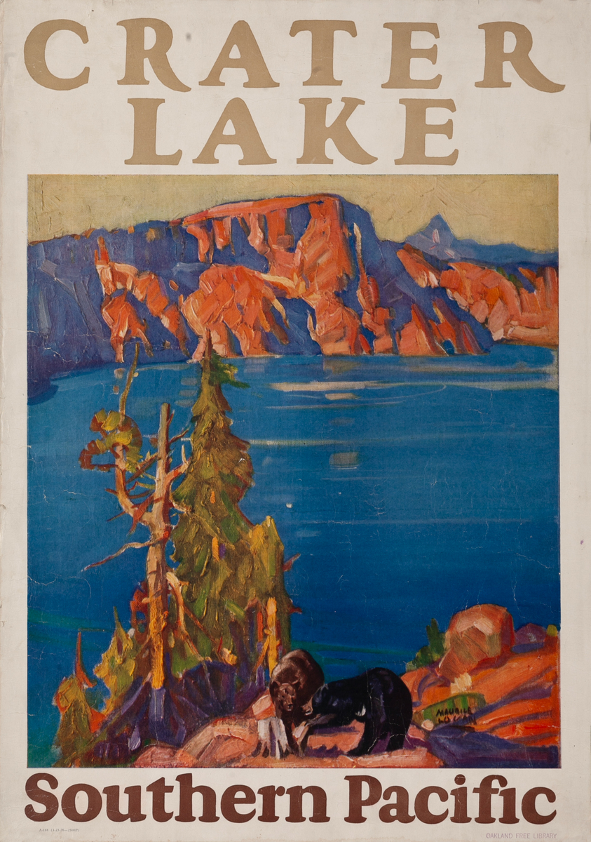 Crater Lake Southern Pacific Railway Travel Poster 