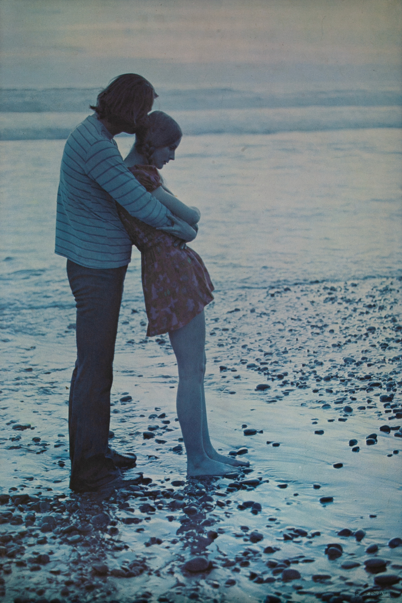 Couple On Beach Original Hippie Poster