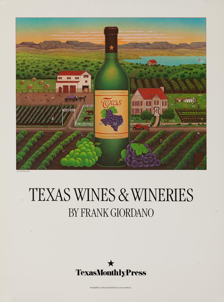 Texas Wines & Wineries Book Poster