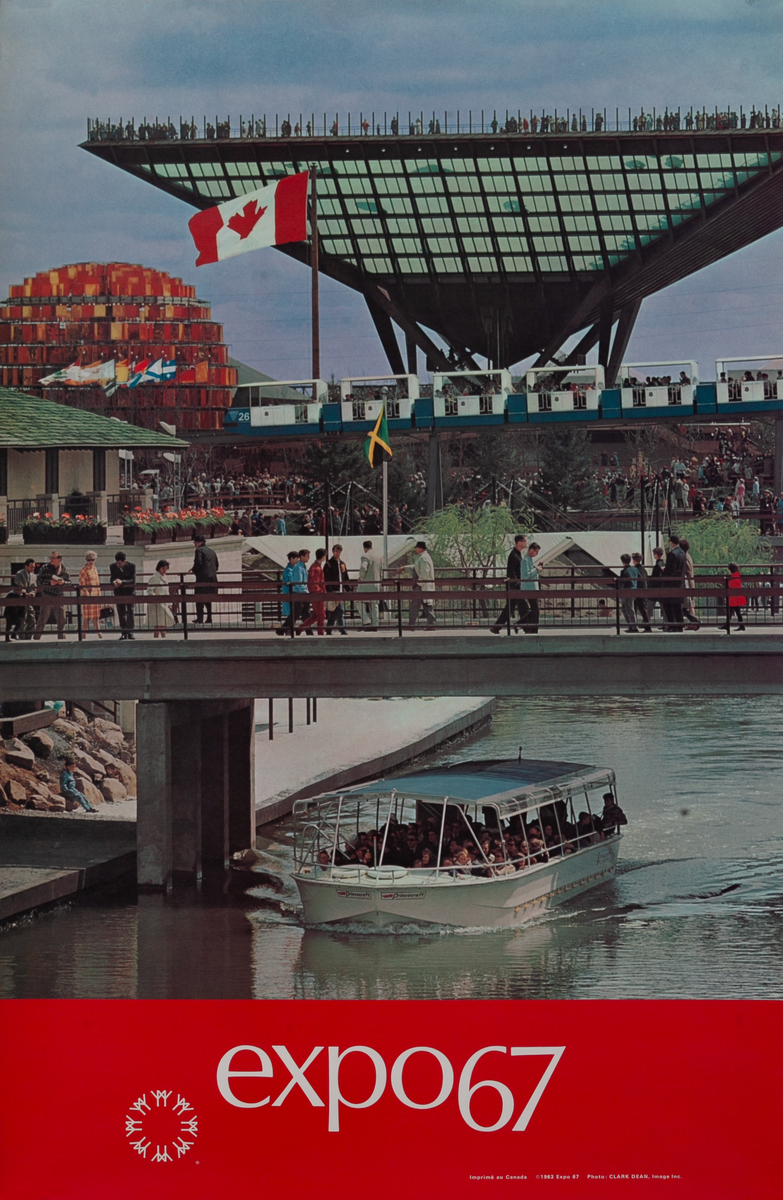 Expo 67 Canadian Pavilion and Expo Express Monorail Poster