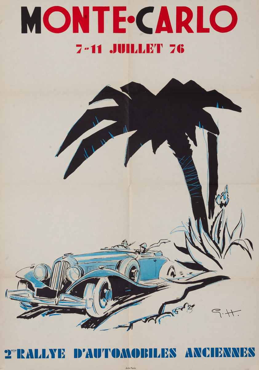 Monte Carlo Rallye D’Automobiles Anciennes Rally Poster