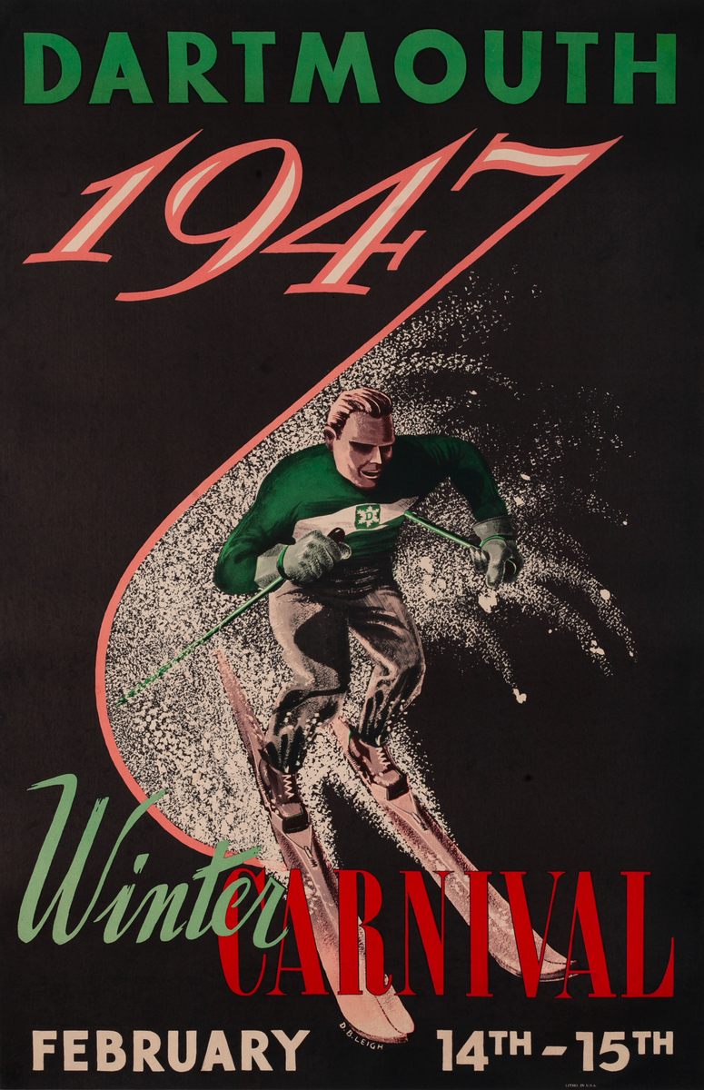 Dartmouth winter Carnival Ski poster
