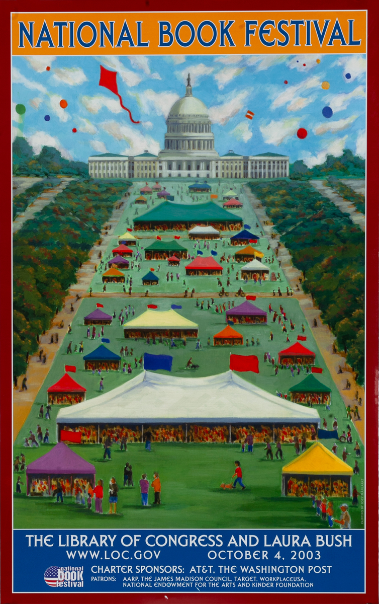 Original 2003 Library of Congress National Book Festival Poster