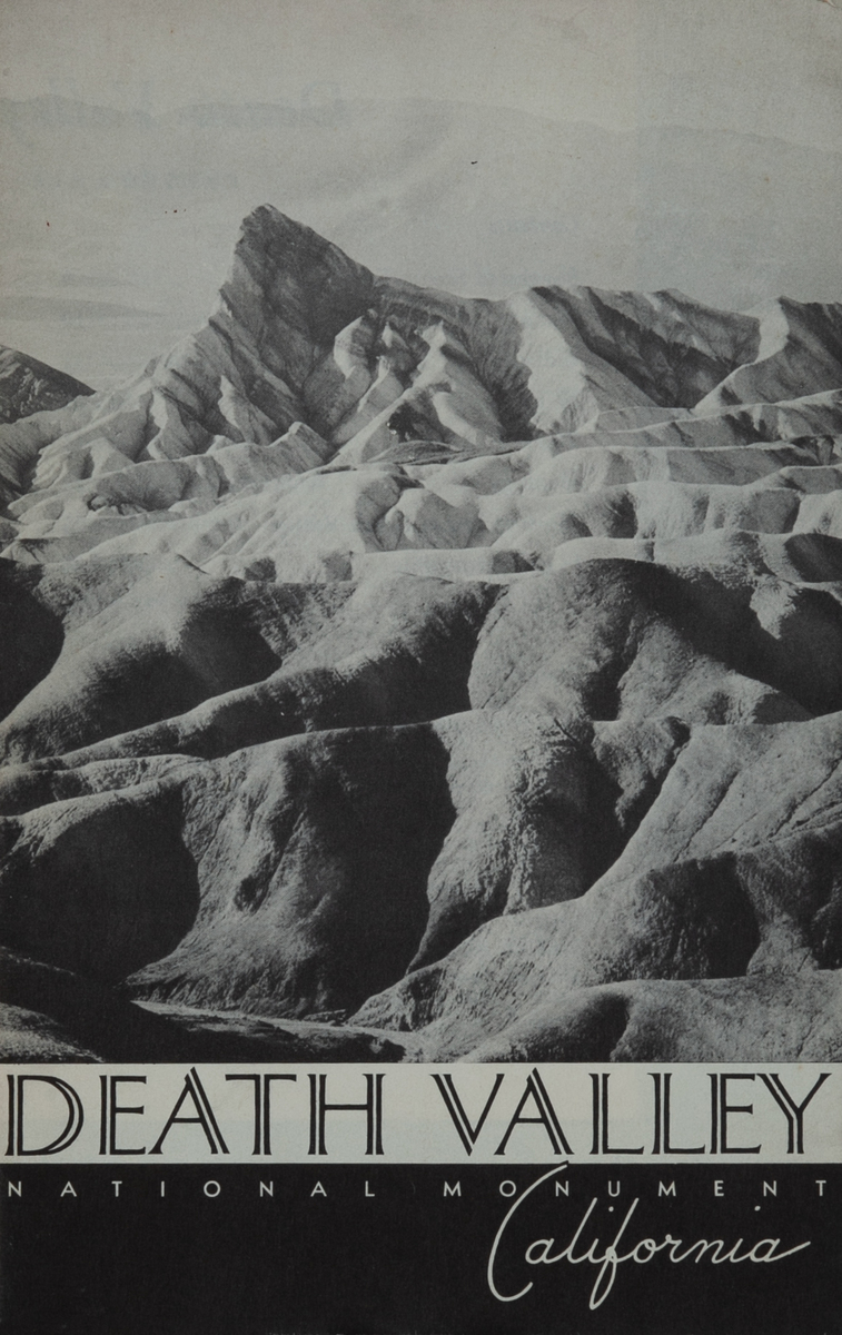 Death Valley National Monument (now Death Valley National Park) in California - Travel Brochure