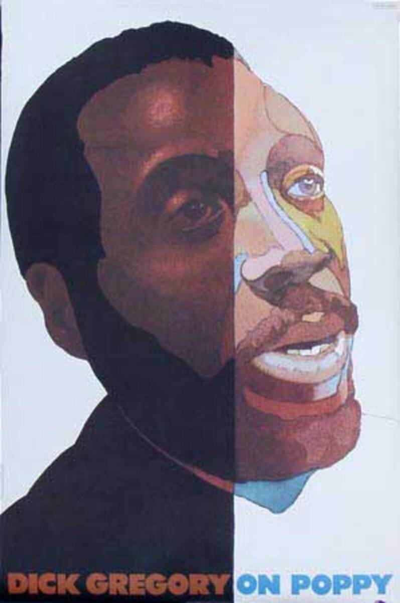 Dick Gregory On Poppy (records) Original Vintage Poster