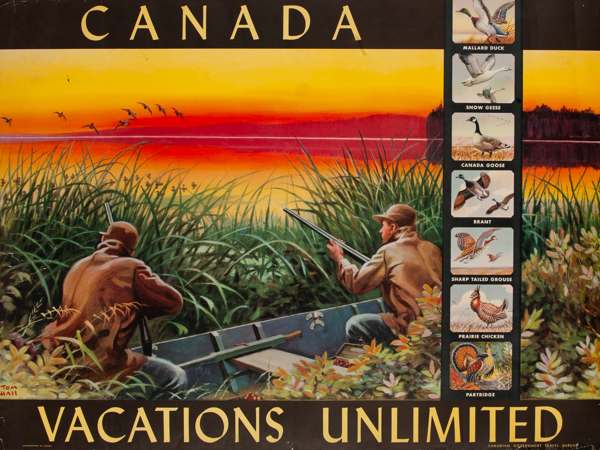 Canada Vacations Unlimited Original Travel Poster