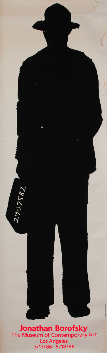 Man with a Briefcase, Jonathan Borofsky Exhibit Poster The Museum of Contemporary Art Los Angeles 