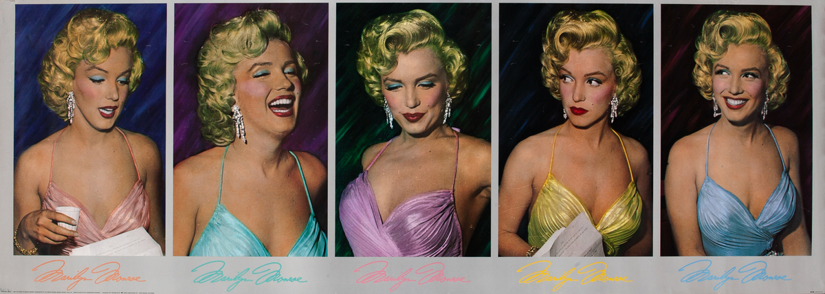 Bert Stern Five Times Marilyn Art Poster