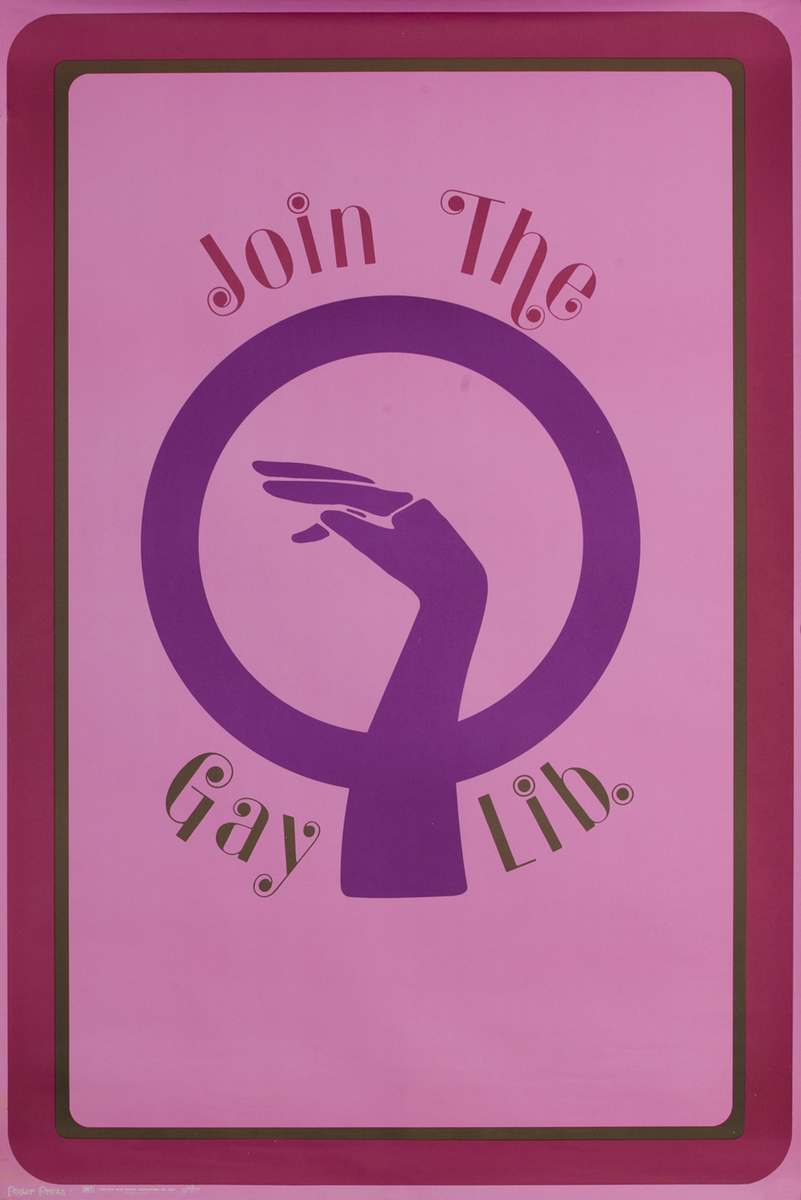 Join The Gay Lib Original 1960s Psychedelic Poster Gay Homosexual Rights