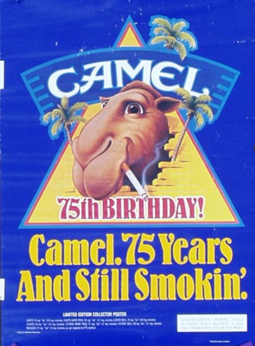 Camel Cigarette 75ths Anniversery Originla Advertising Poster