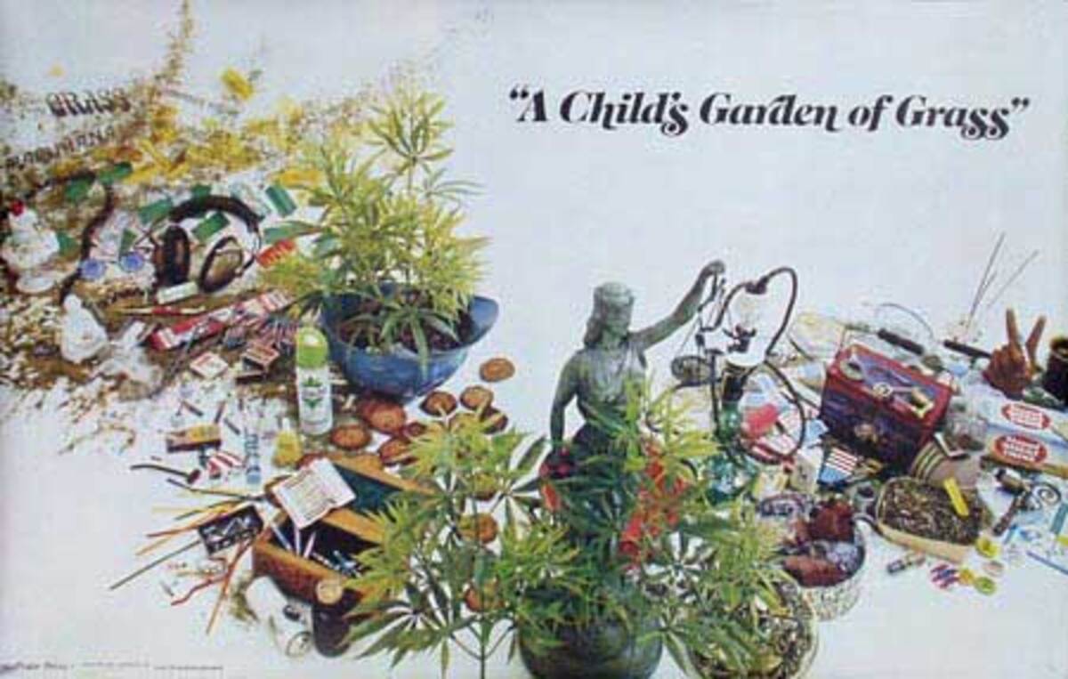 A Child's Garden of Grass Original Vintage 1960s Psychedelic Poster