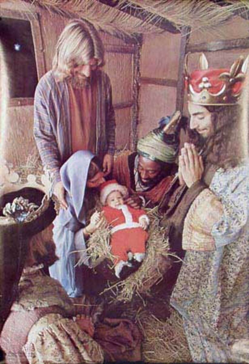 Hippie Birth of Jesus Original Psychadelic Poster