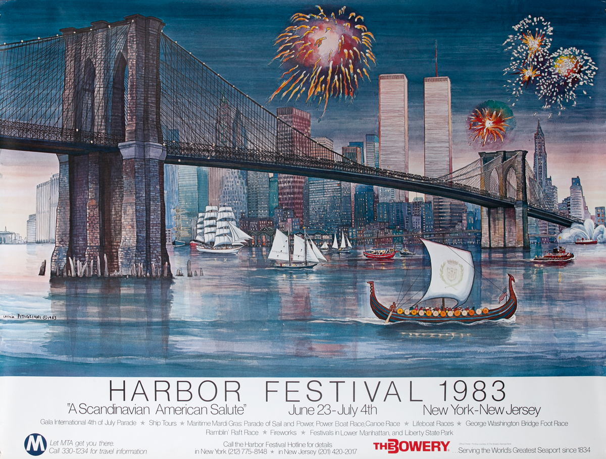 New York City (NYC) Harbor Festival Poster 1983 
