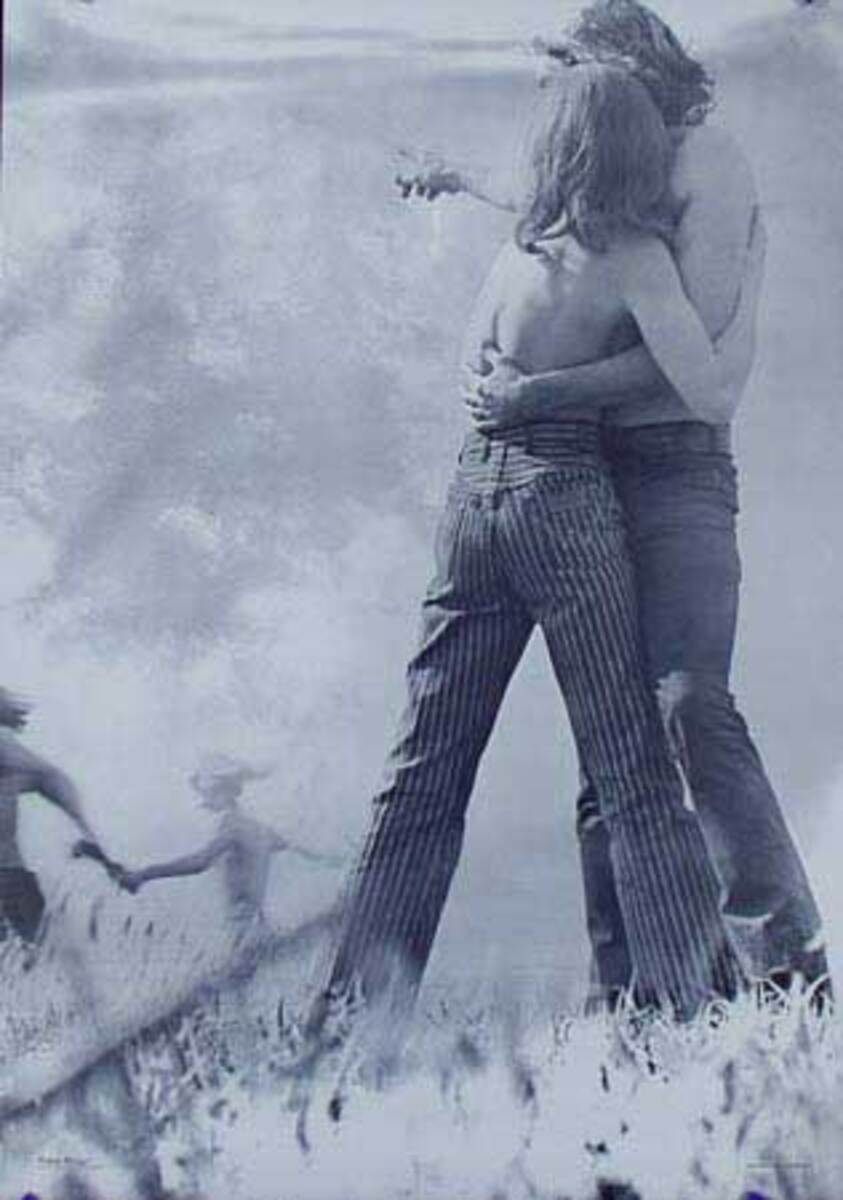 Topless Couple Original Psychadelic Era Poster