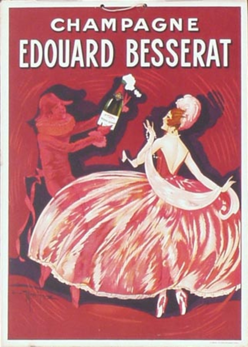 Besserat Champagne Original Advertising Poster