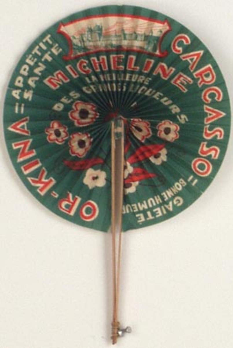 Original Vintage Advertising Fan Or Kina 