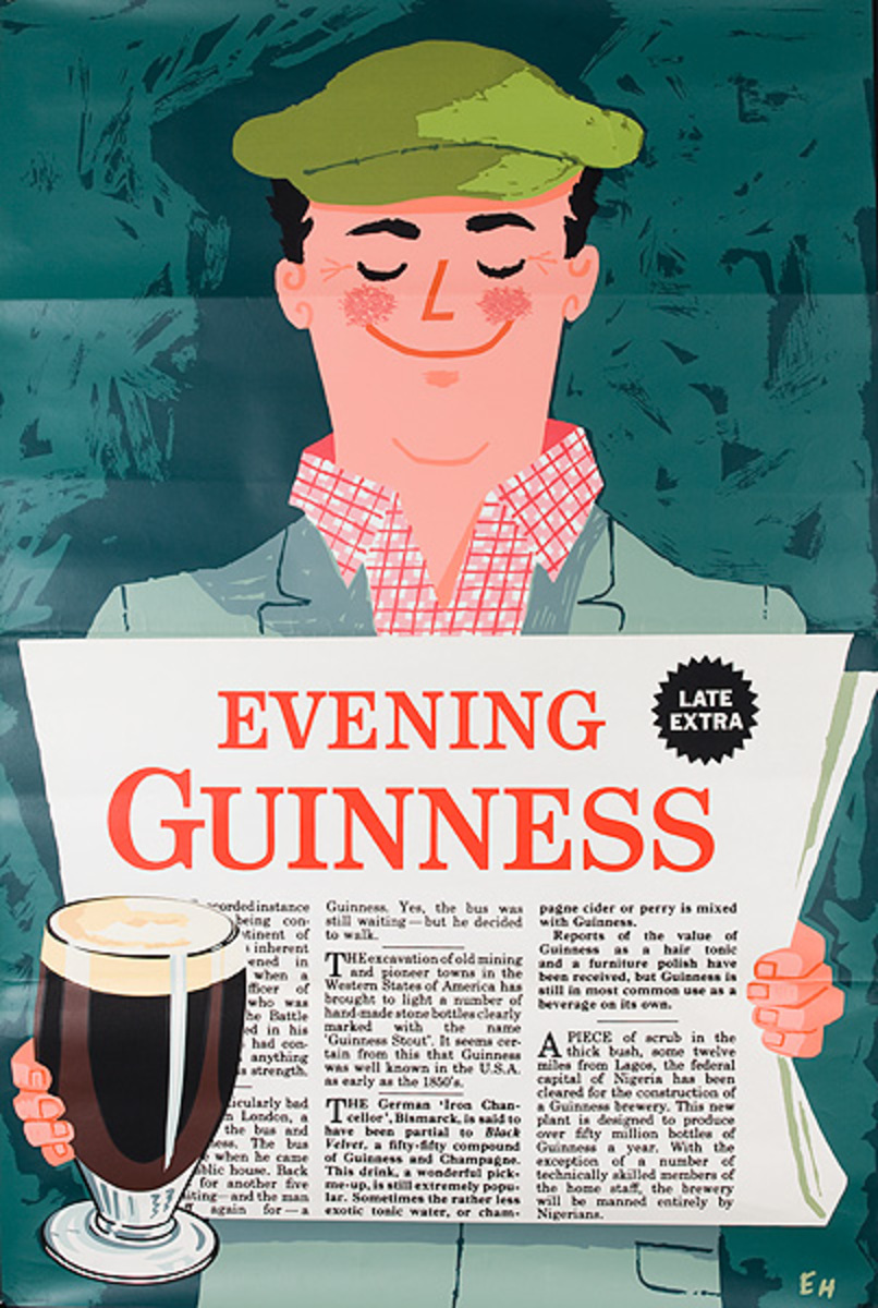 Evening Guinness British Beer Poster